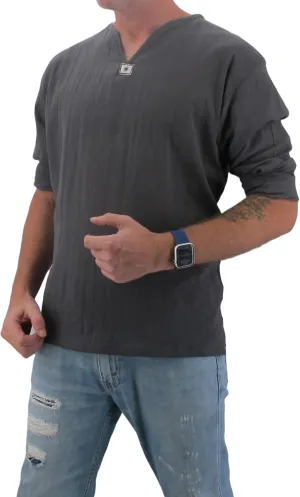 Men's Summer T-Shirt 100% Cotton Hippie Shirt V-Neck Beach Yoga Top