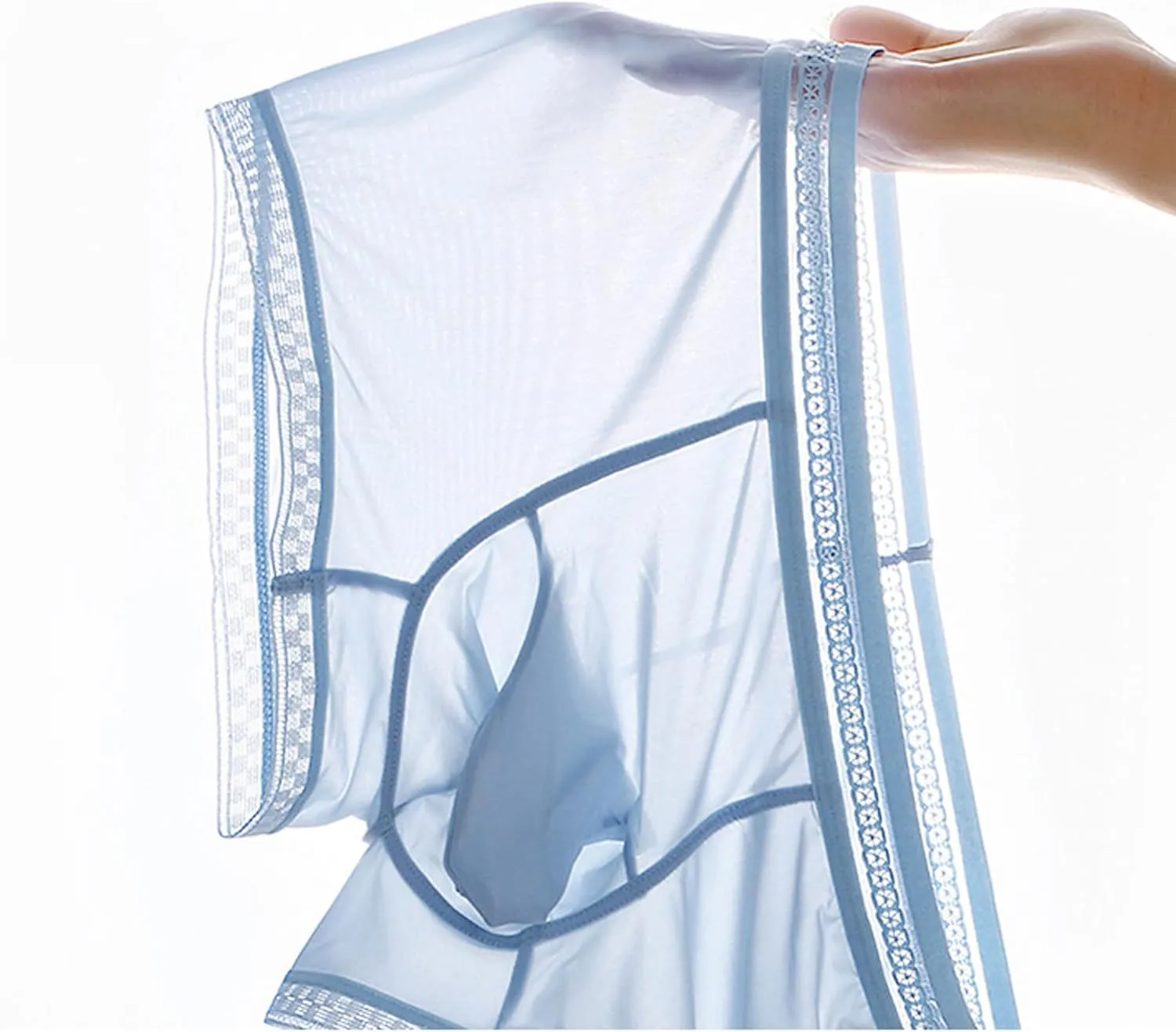 Men's underwear breathable cool panties translucent sexy men's ice silk panties