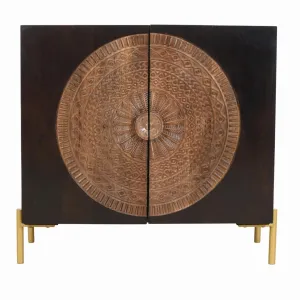 Milsons Handmade Indian Furniture Solid Wooden Cabinet 90x45x85Cm