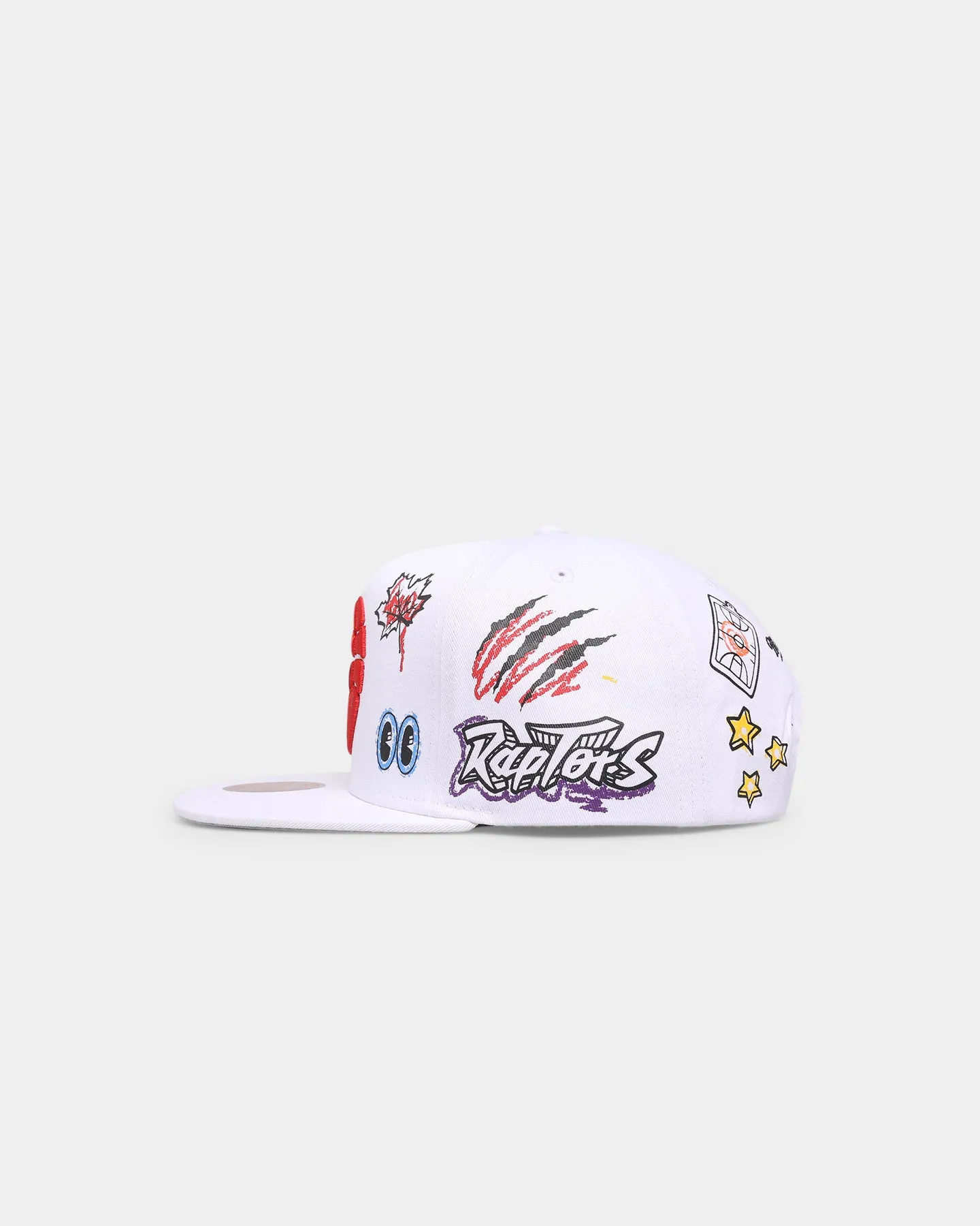 Mitchell & Ness Toronto Raptors 'Hand Drawn' Original Fit Snapback White