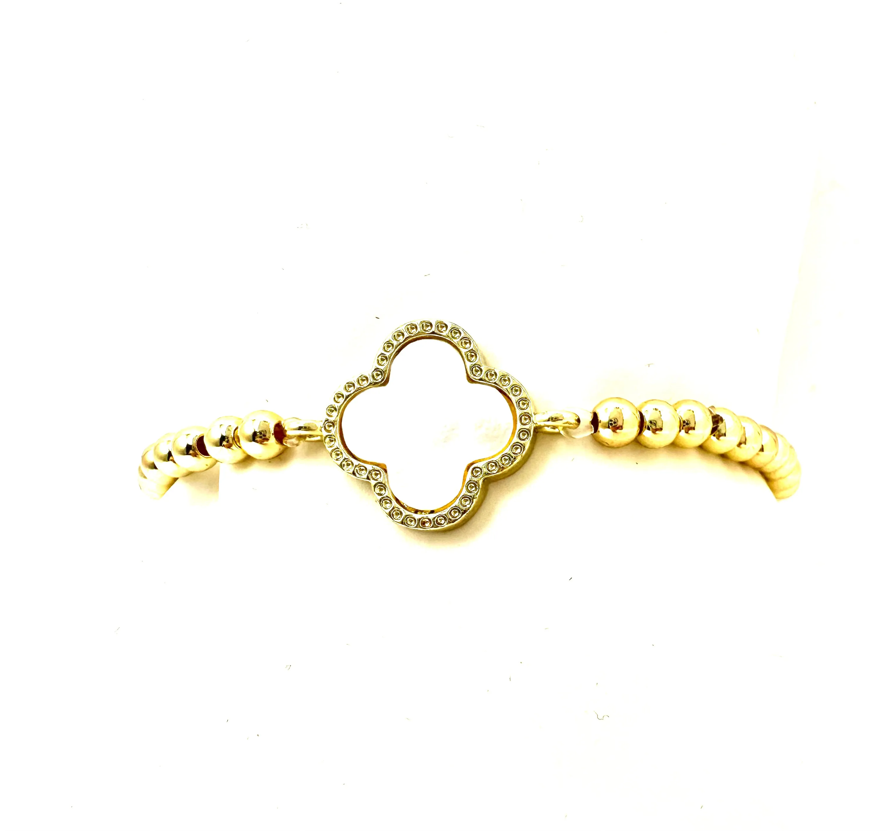 Mother Of Pearl Clover Bracelet