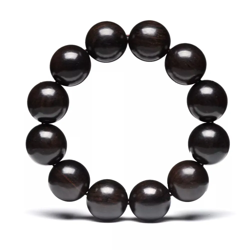 Natural black wood rosary Tibetan Buddhism horse Buddhist bracelet rosary