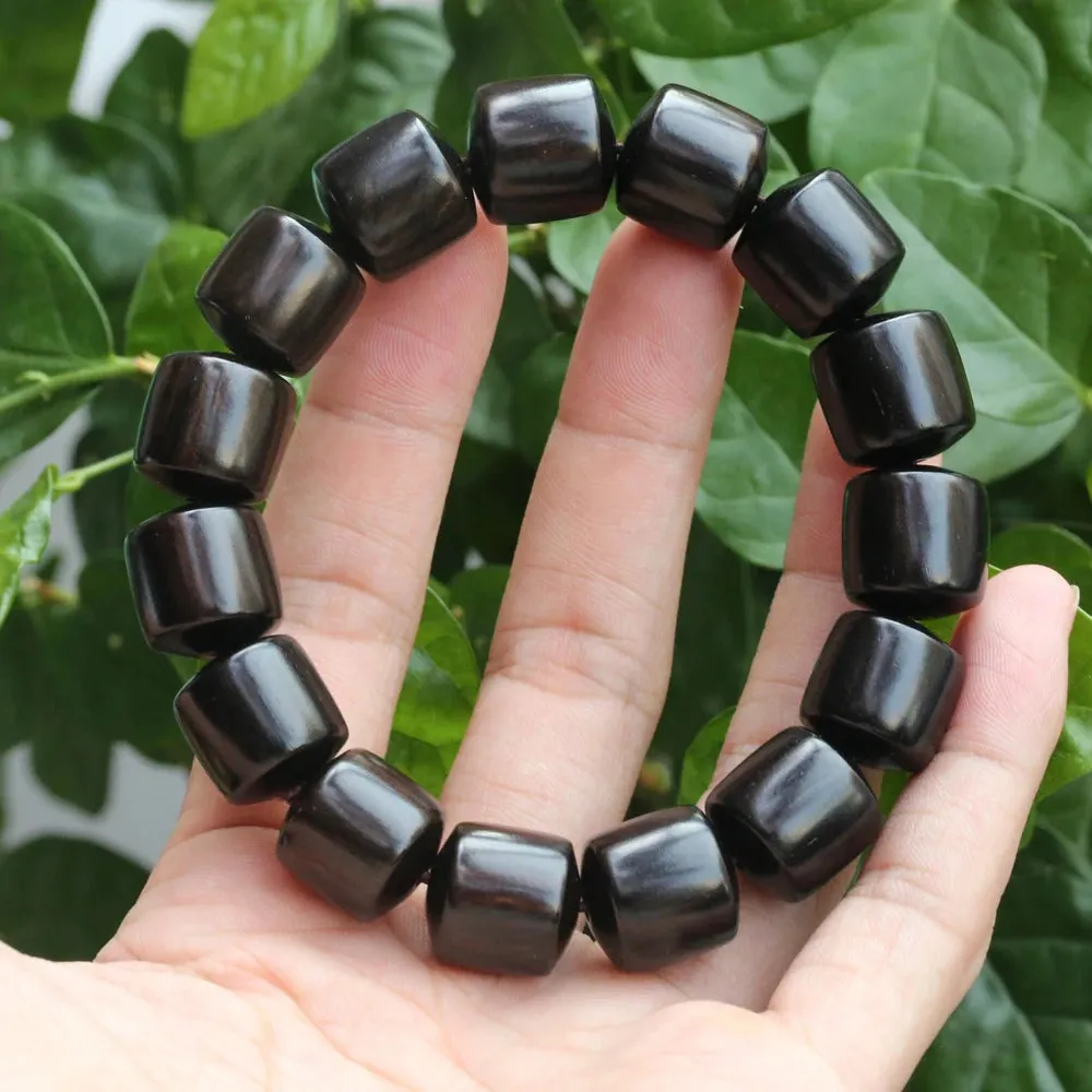 Natural Black Wood Tibetan Buddhist Prayer Beads Men And Women
