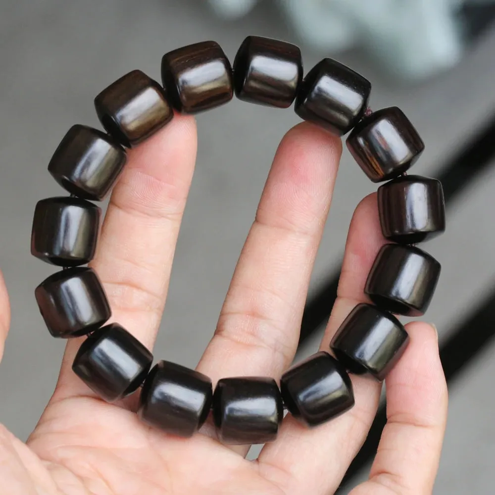 Natural Black Wood Tibetan Buddhist Prayer Beads Men And Women