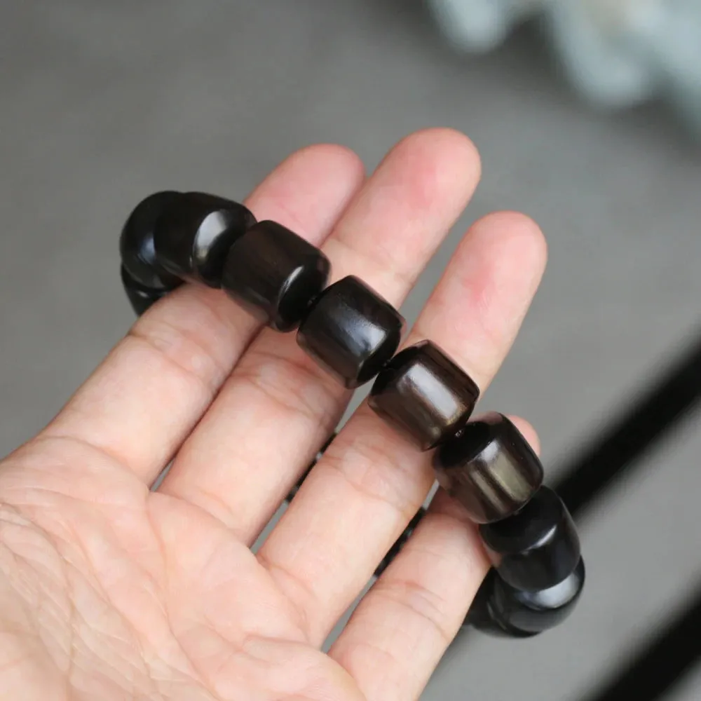 Natural Black Wood Tibetan Buddhist Prayer Beads Men And Women
