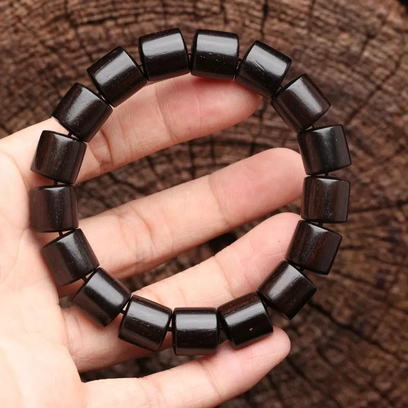 Natural Black Wood Tibetan Buddhist Prayer Beads Men And Women