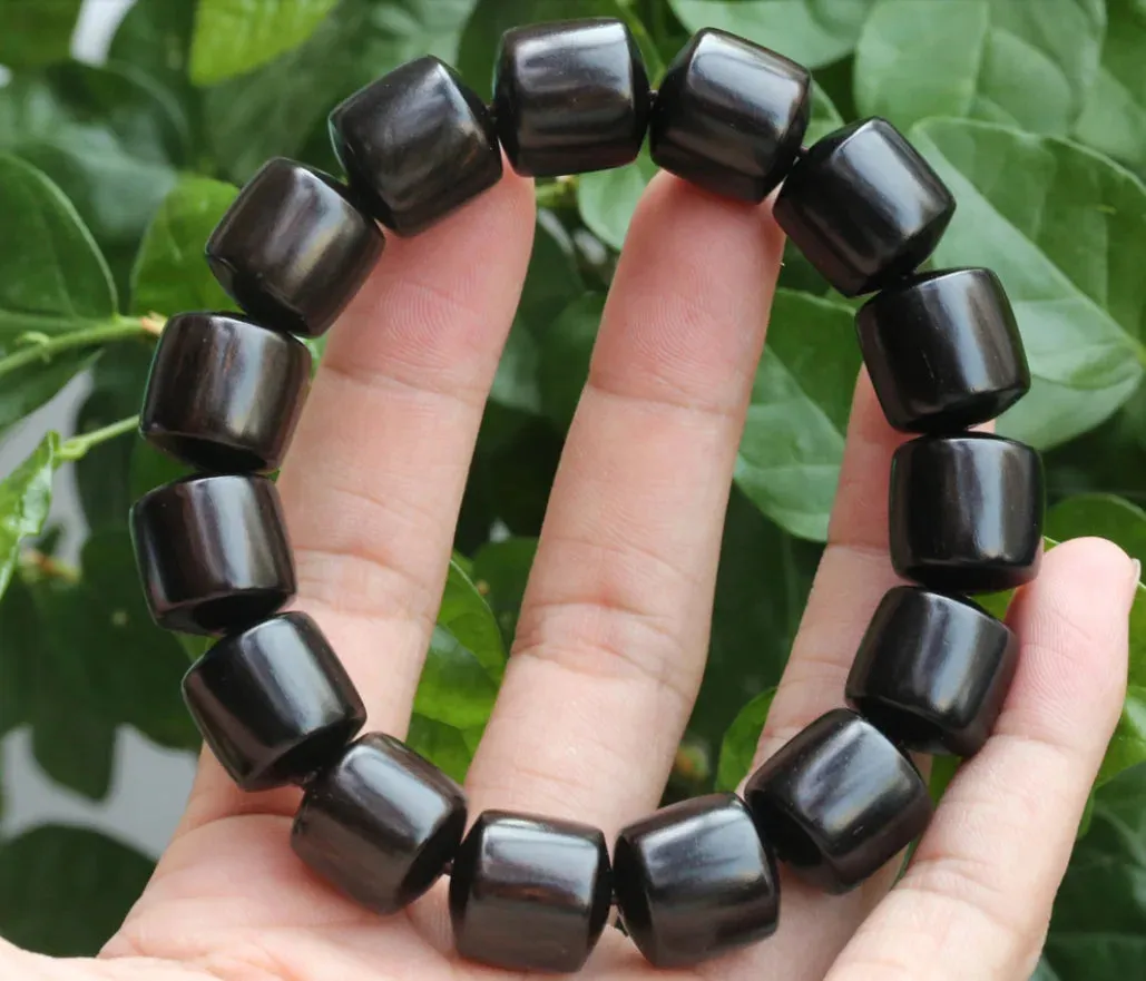 Natural Black Wood Tibetan Buddhist Prayer Beads Men And Women