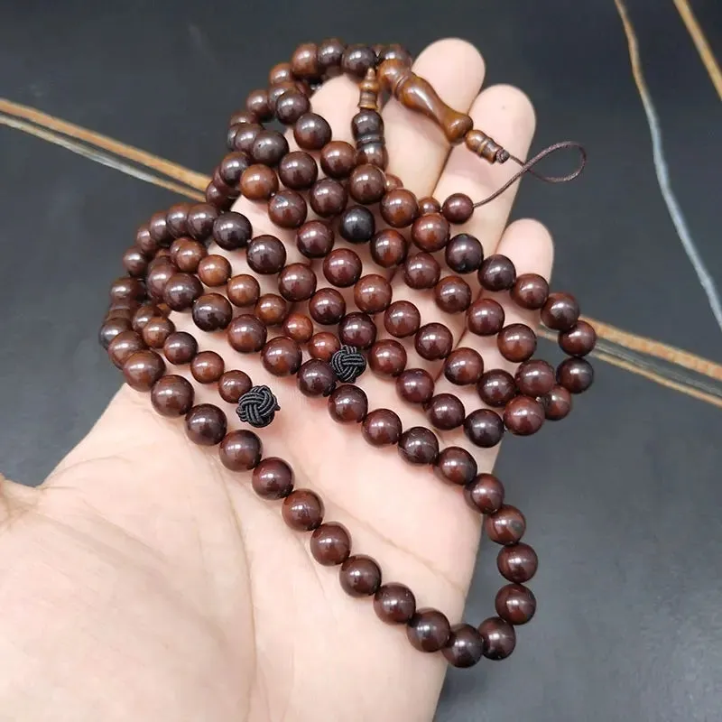 Natural Kuka Wood Tasbih bracelet 99/100 beads muslim prayer beads turkish Misbaha Eid gift