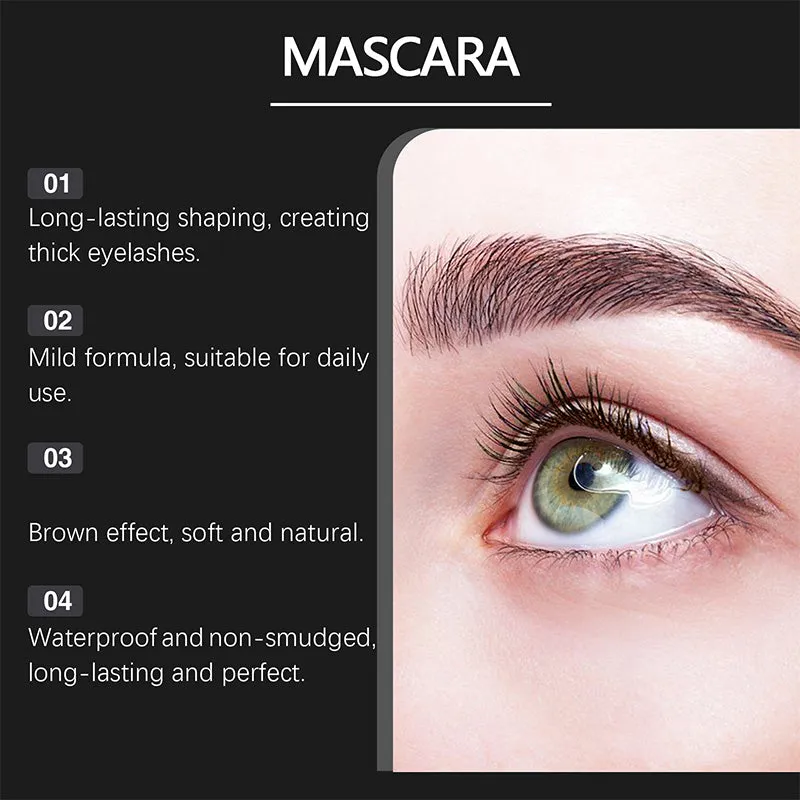 Natural Long Lasting Waterproof & Sweatproof Brown Mascara