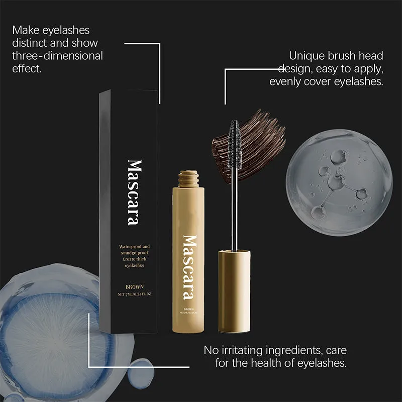 Natural Long Lasting Waterproof & Sweatproof Brown Mascara