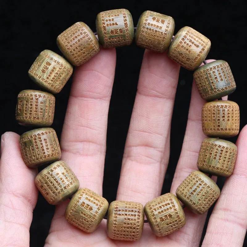 Natural Sandalwood Tibetan Buddhist Bracelet 15mmx19mm Universal Yoga Zen Prayer Beads