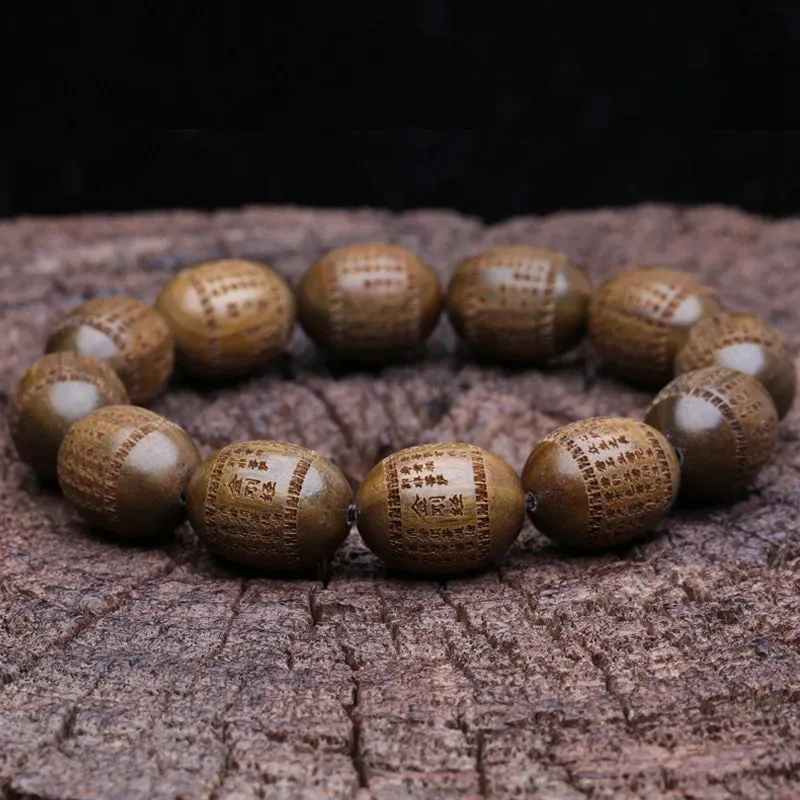 Natural Sandalwood Tibetan Buddhist Bracelet 15mmx19mm Universal Yoga Zen Prayer Beads