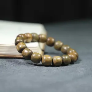 Natural Wood Bead Rosary Sandalwood Unisex Bracelet