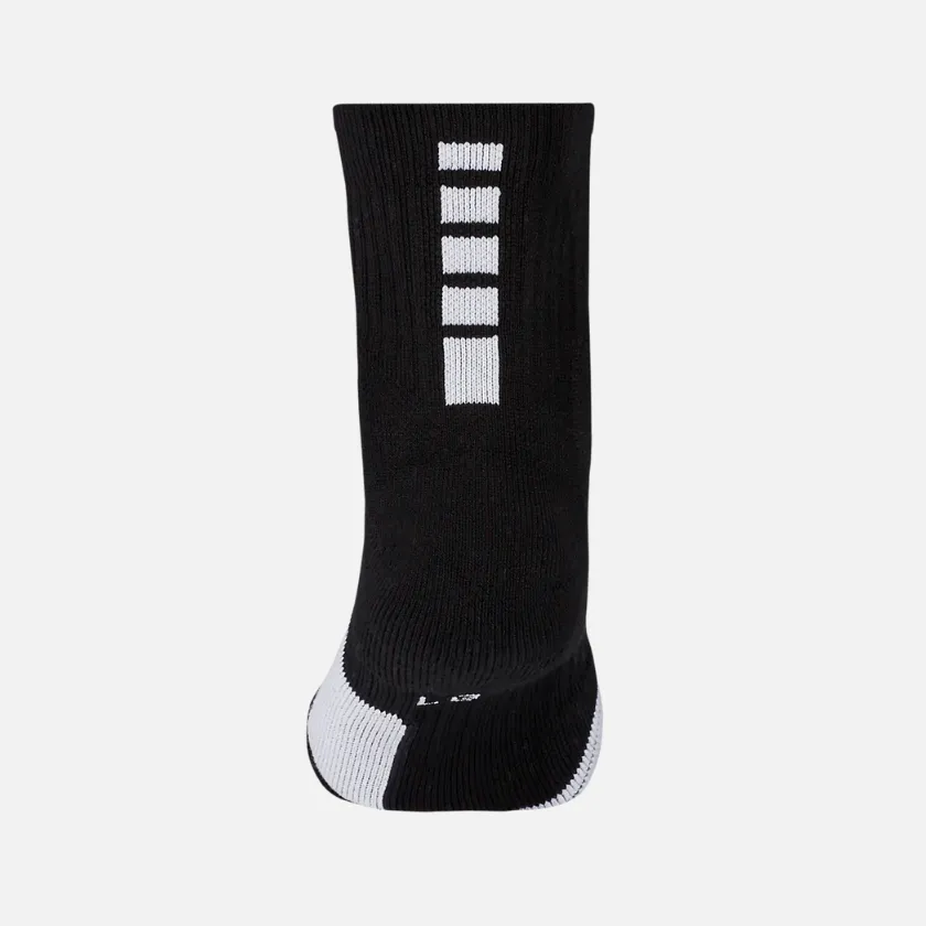 Nike Elite Mid Unisex Basketball Socks -Black/White/White