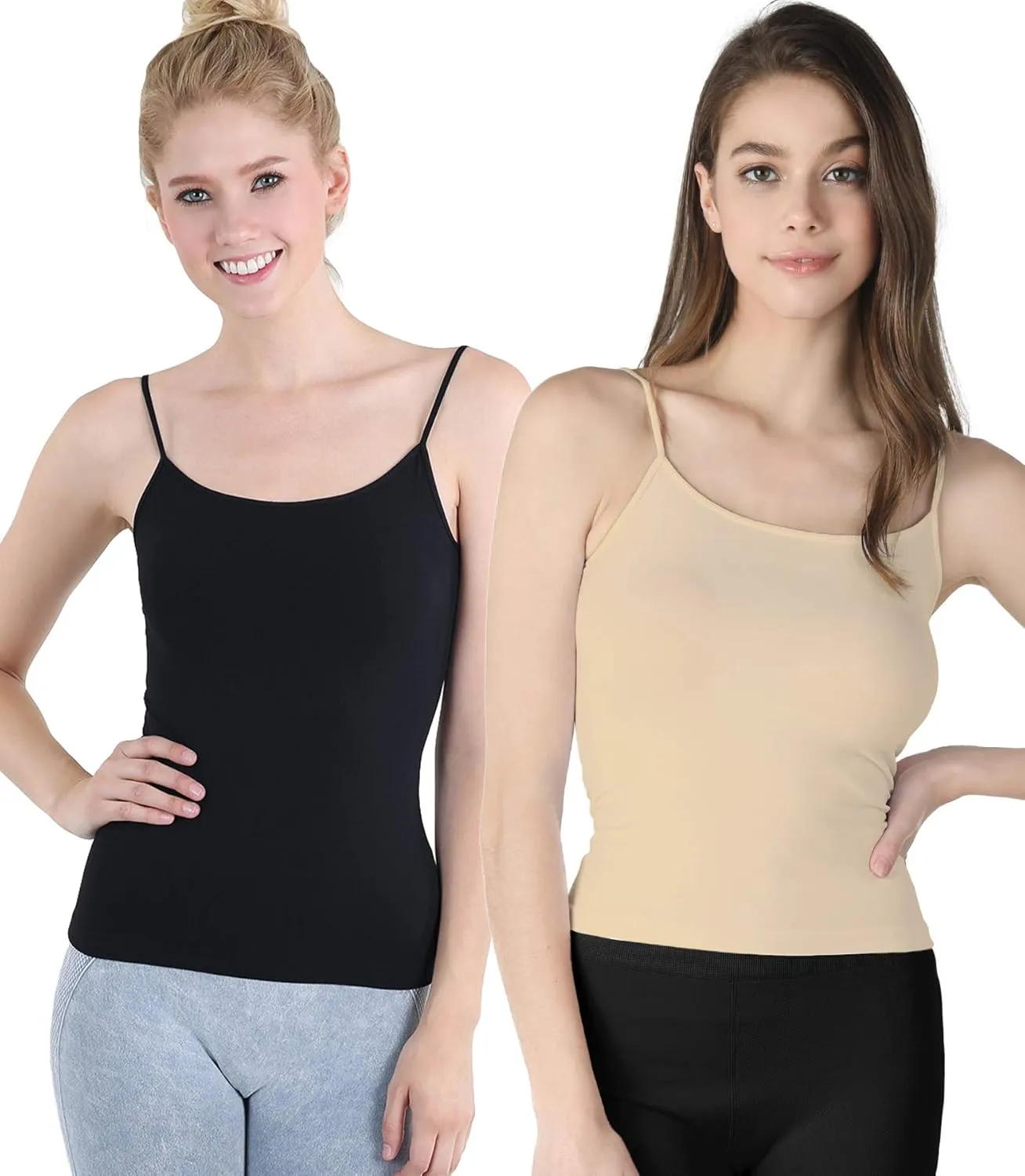 NIKIBIKI Women Seamless Classic Short Camisole Crop Top, Made in U.S.A, One Size