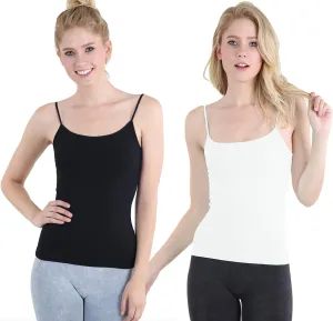 NIKIBIKI Women Seamless Classic Short Camisole Crop Top, Made in U.S.A, One Size