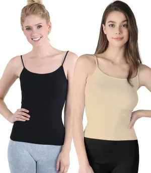 NIKIBIKI Women Seamless Classic Short Camisole Crop Top, Made in U.S.A, One Size