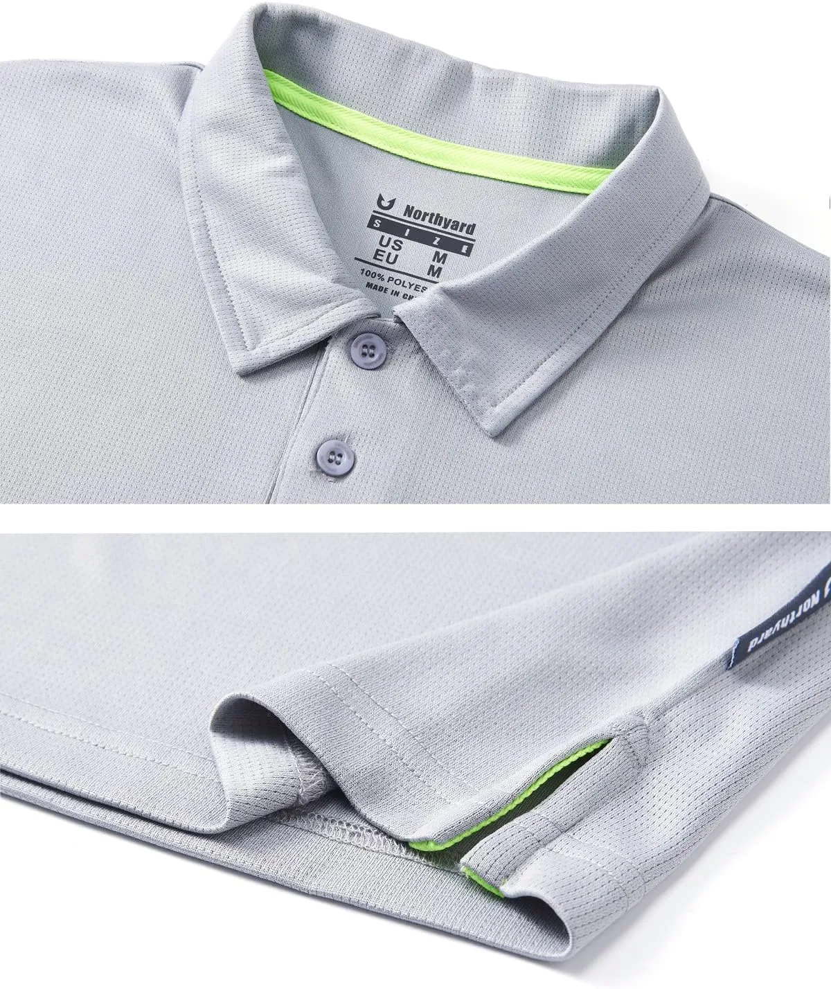 NORTHYARD Men's Polo Shirt Quick Dry Sports Golf Shirts Long and Short Sleeve Tennis Pique Shirt Performance Shirts Tops