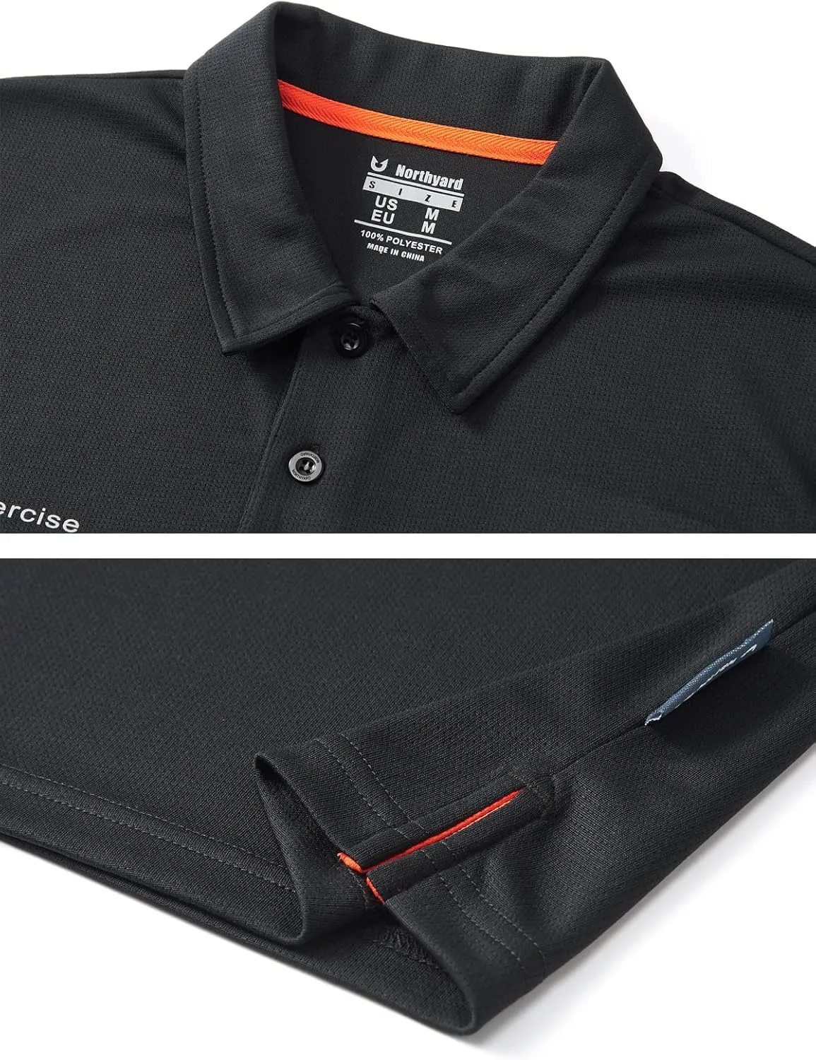 NORTHYARD Men's Polo Shirt Quick Dry Sports Golf Shirts Long and Short Sleeve Tennis Pique Shirt Performance Shirts Tops