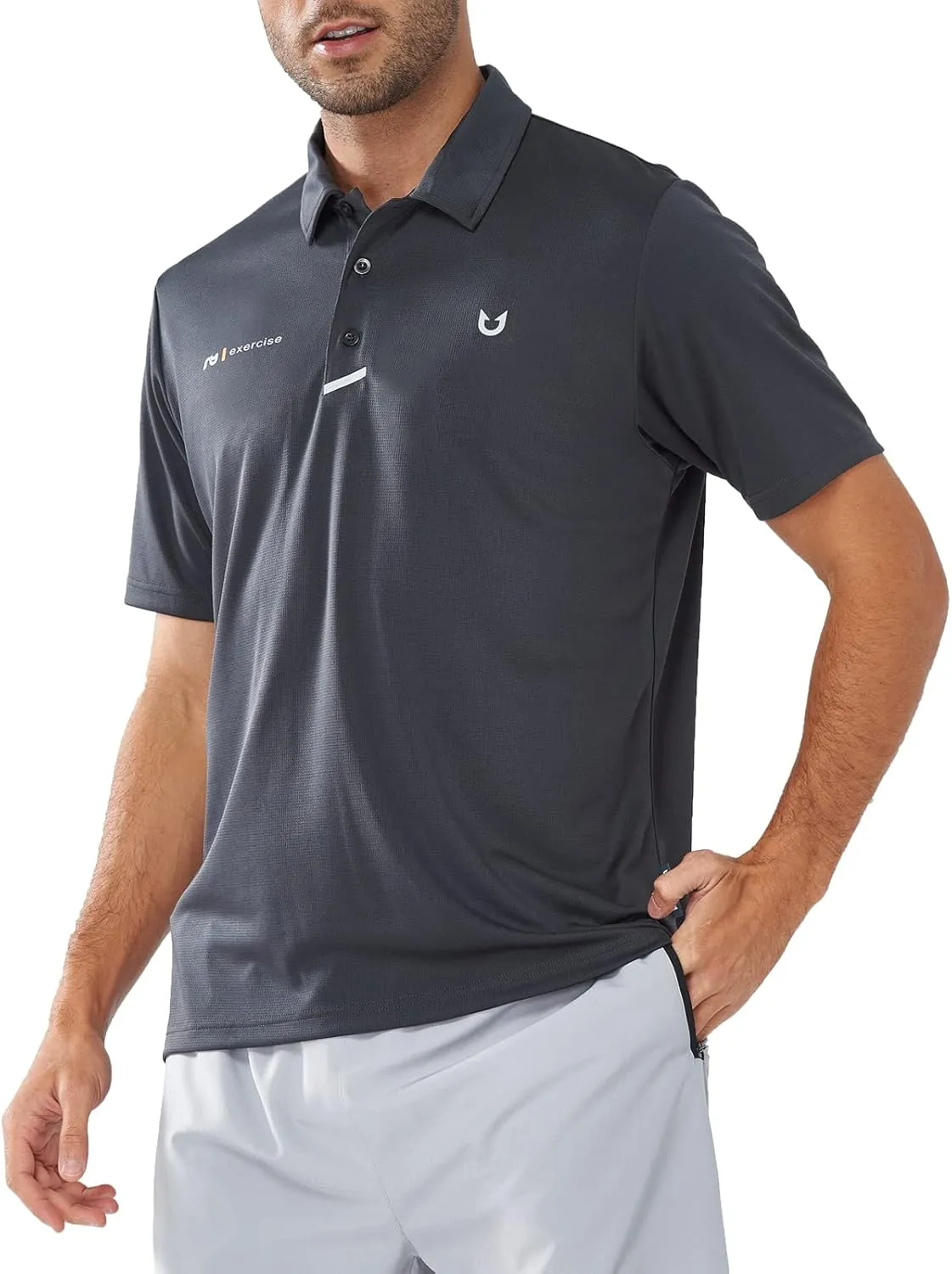 NORTHYARD Men's Polo Shirt Quick Dry Sports Golf Shirts Long and Short Sleeve Tennis Pique Shirt Performance Shirts Tops