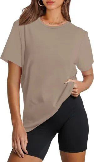 OFEEFAN Workout Tops for Women UPF 50  Breathable Quick Dry Loose Fit T Shirt Outdoor Yoga Running Hiking Gym Tee Top