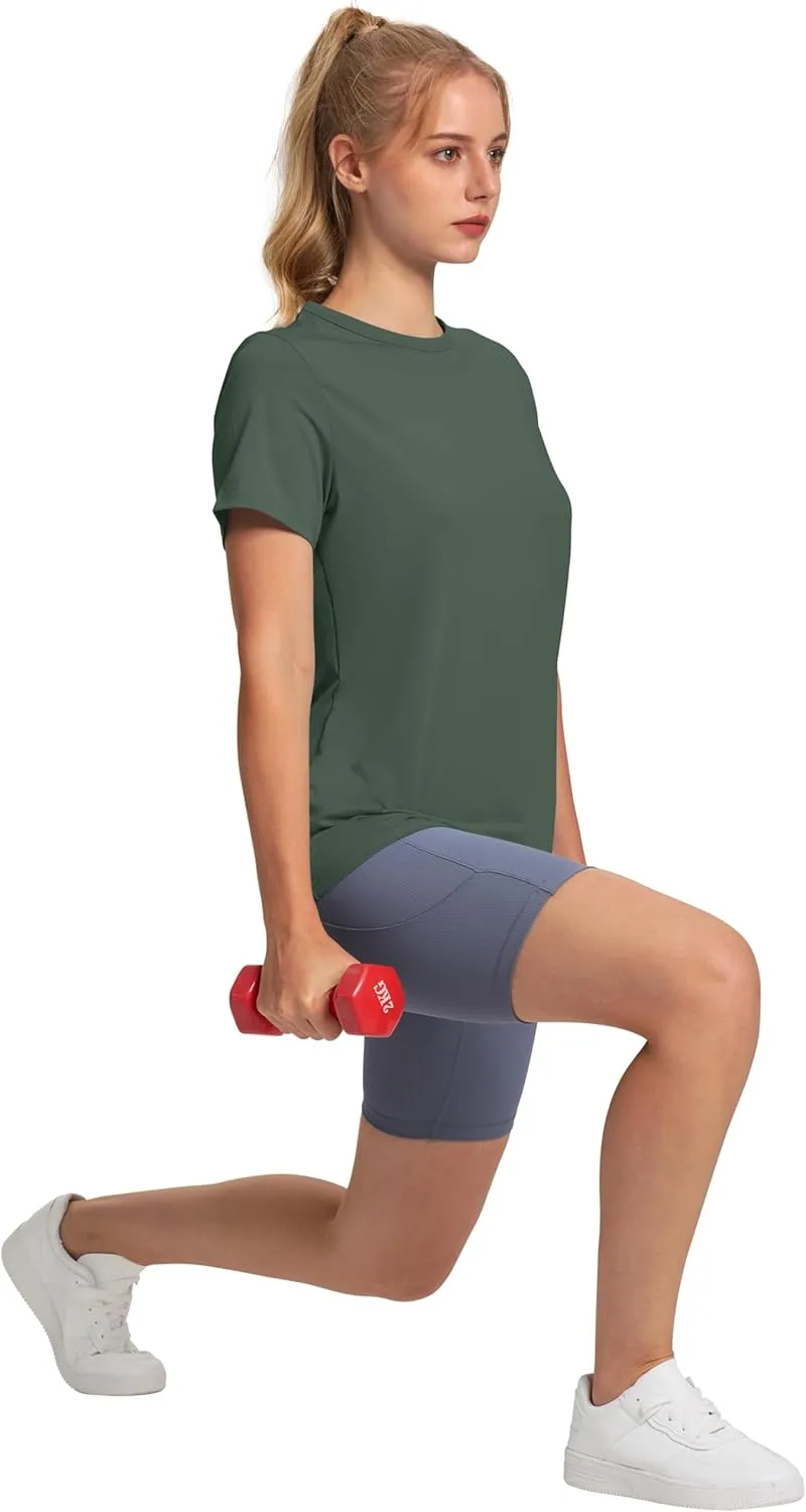 OFEEFAN Workout Tops for Women UPF 50  Breathable Quick Dry Loose Fit T Shirt Outdoor Yoga Running Hiking Gym Tee Top