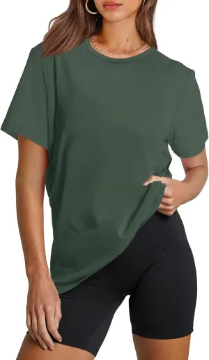 OFEEFAN Workout Tops for Women UPF 50  Breathable Quick Dry Loose Fit T Shirt Outdoor Yoga Running Hiking Gym Tee Top