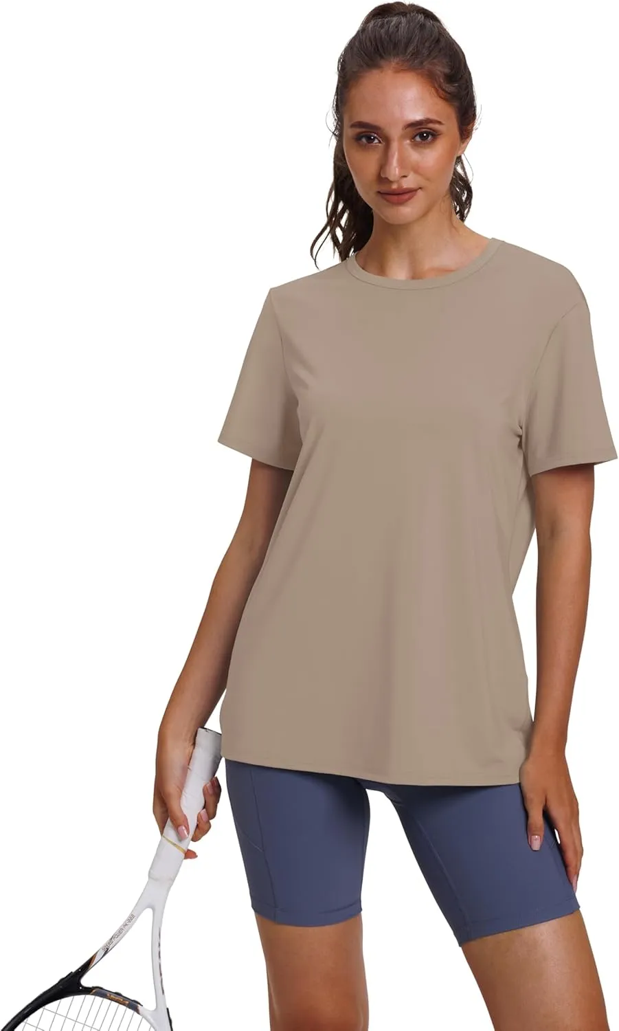 OFEEFAN Workout Tops for Women UPF 50  Breathable Quick Dry Loose Fit T Shirt Outdoor Yoga Running Hiking Gym Tee Top