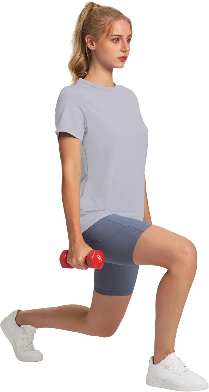 OFEEFAN Workout Tops for Women UPF 50  Breathable Quick Dry Loose Fit T Shirt Outdoor Yoga Running Hiking Gym Tee Top