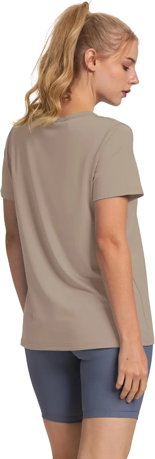 OFEEFAN Workout Tops for Women UPF 50  Breathable Quick Dry Loose Fit T Shirt Outdoor Yoga Running Hiking Gym Tee Top