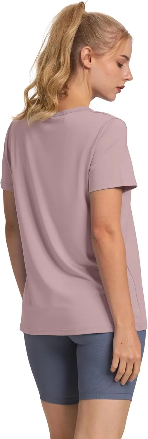 OFEEFAN Workout Tops for Women UPF 50  Breathable Quick Dry Loose Fit T Shirt Outdoor Yoga Running Hiking Gym Tee Top