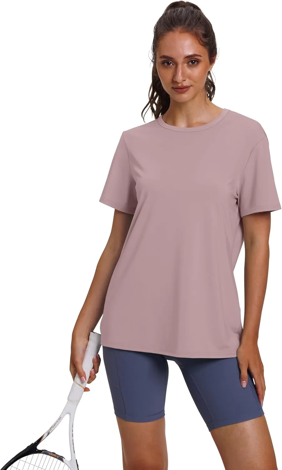 OFEEFAN Workout Tops for Women UPF 50  Breathable Quick Dry Loose Fit T Shirt Outdoor Yoga Running Hiking Gym Tee Top