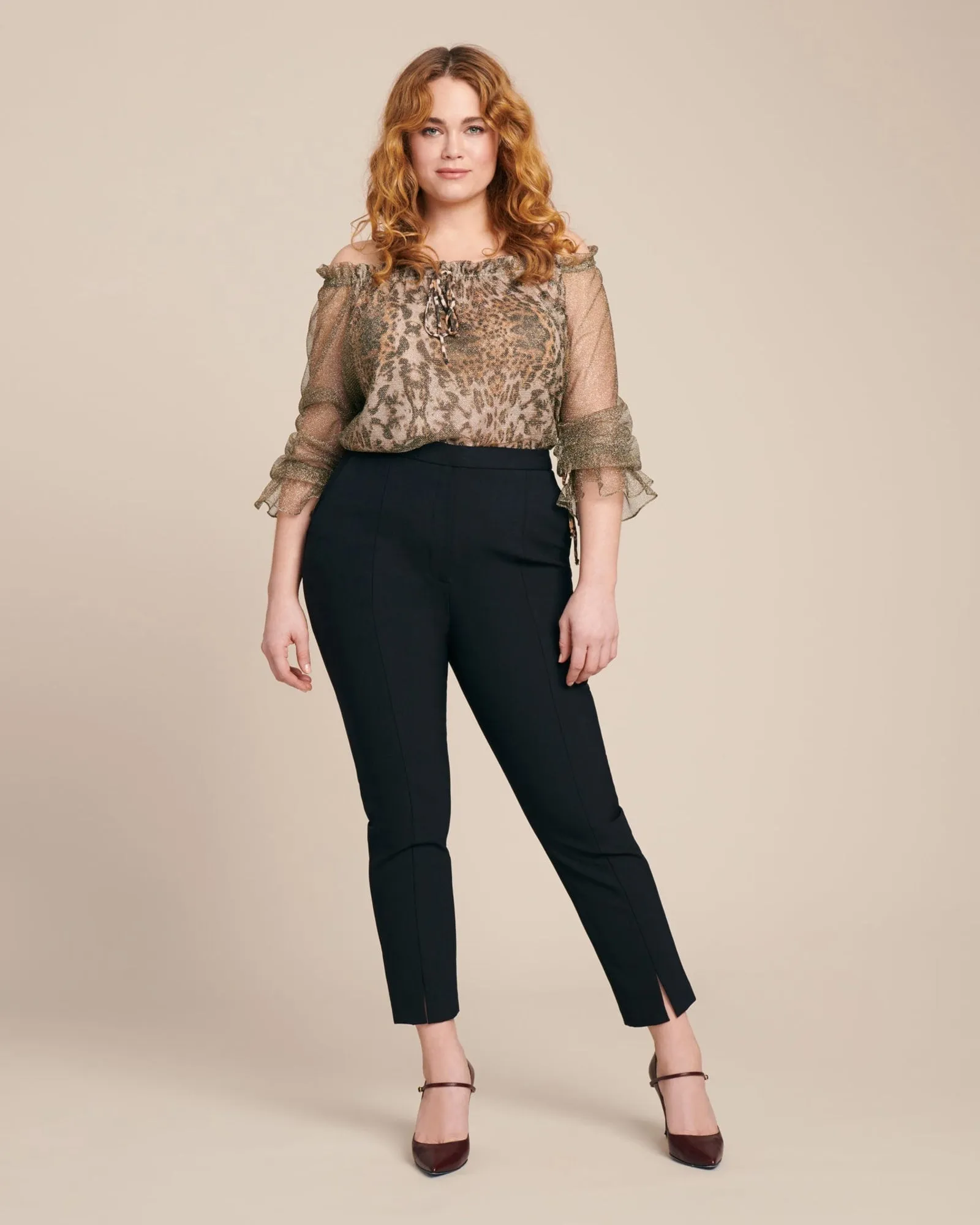 Off-the-Shoulder Leopard Sparkle Top | Animal Print