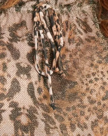 Off-the-Shoulder Leopard Sparkle Top | Animal Print