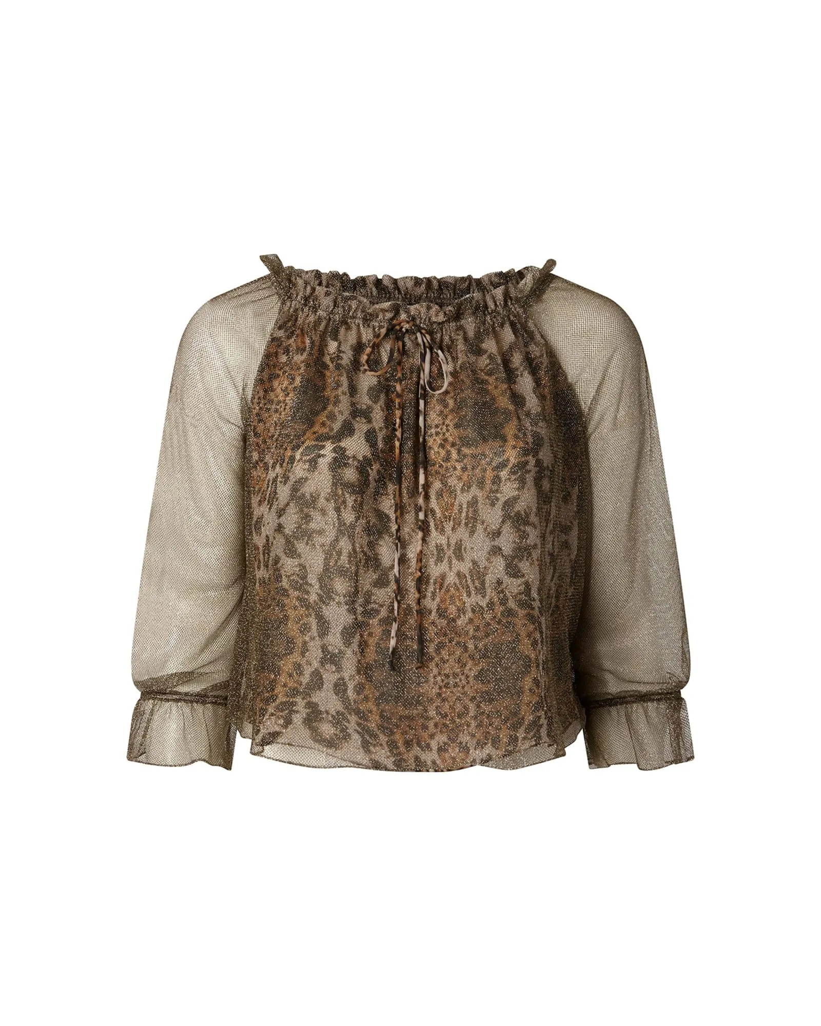 Off-the-Shoulder Leopard Sparkle Top | Animal Print