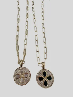 Pave Four Leaf Clover Necklace