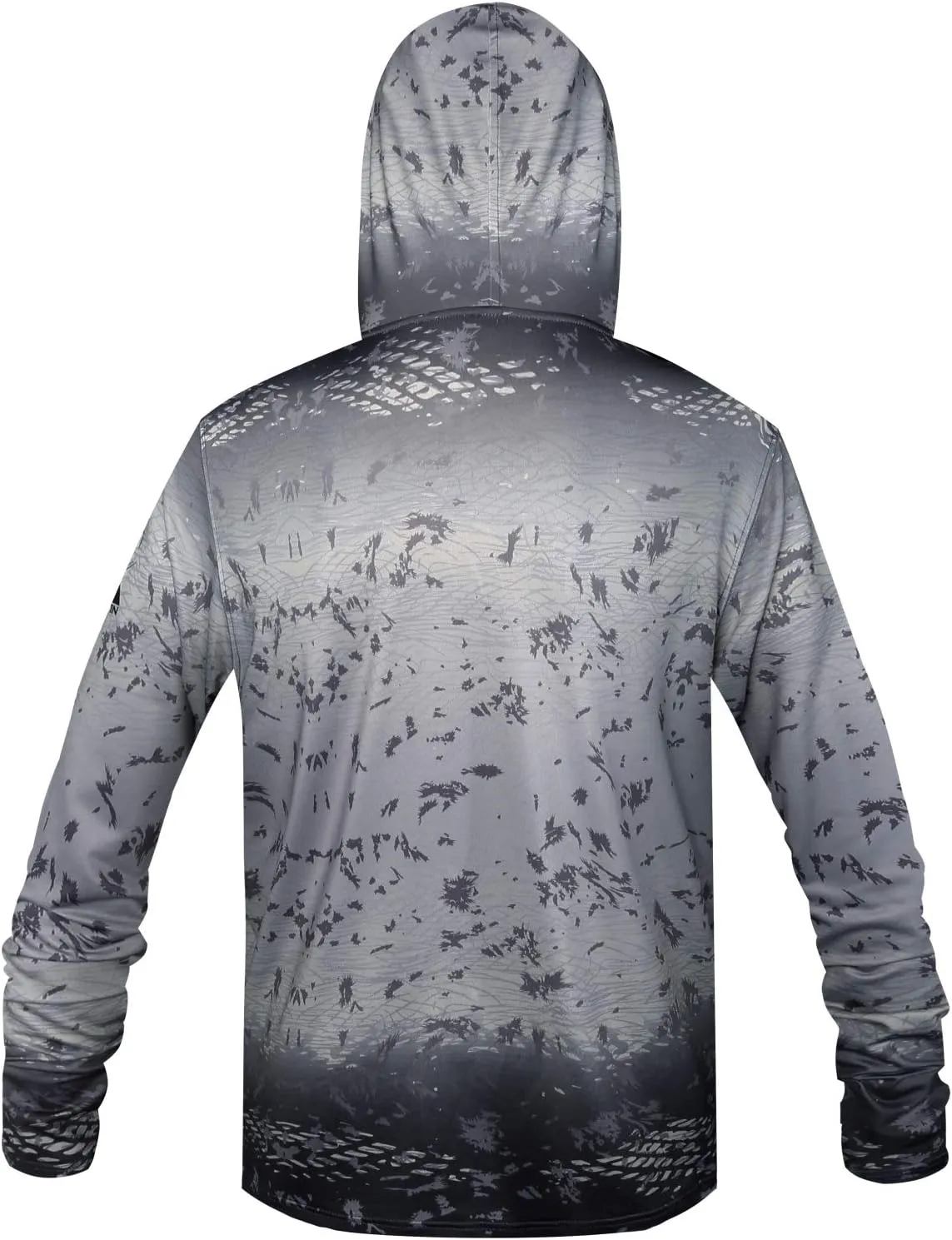 Performance Fishing Hoodie UPF 50 Sunblock Shirt Long Sleeve Quick-Dry Loose Fit Fade Pattern
