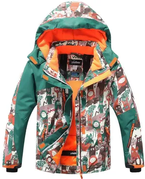 PHIBEE Big Boy's Waterproof Breathable Snowboard Ski Jacket