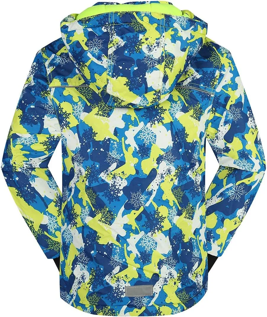 PHIBEE Big Boy's Waterproof Breathable Snowboard Ski Jacket