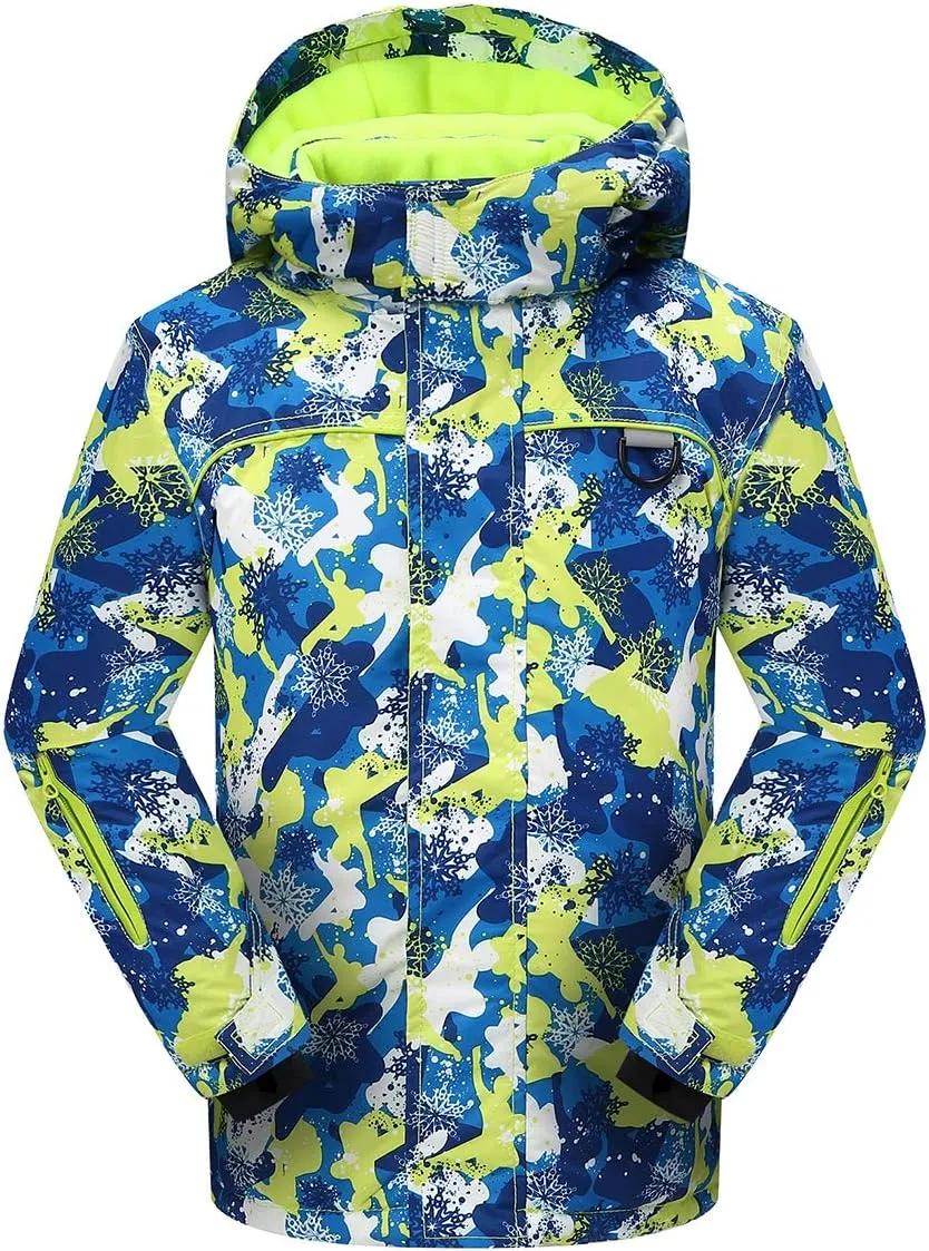 PHIBEE Big Boy's Waterproof Breathable Snowboard Ski Jacket
