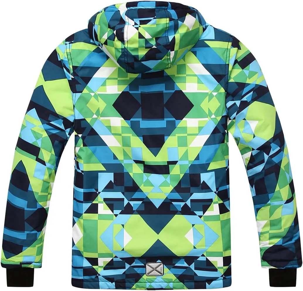 PHIBEE Big Boy's Waterproof Breathable Snowboard Ski Jacket
