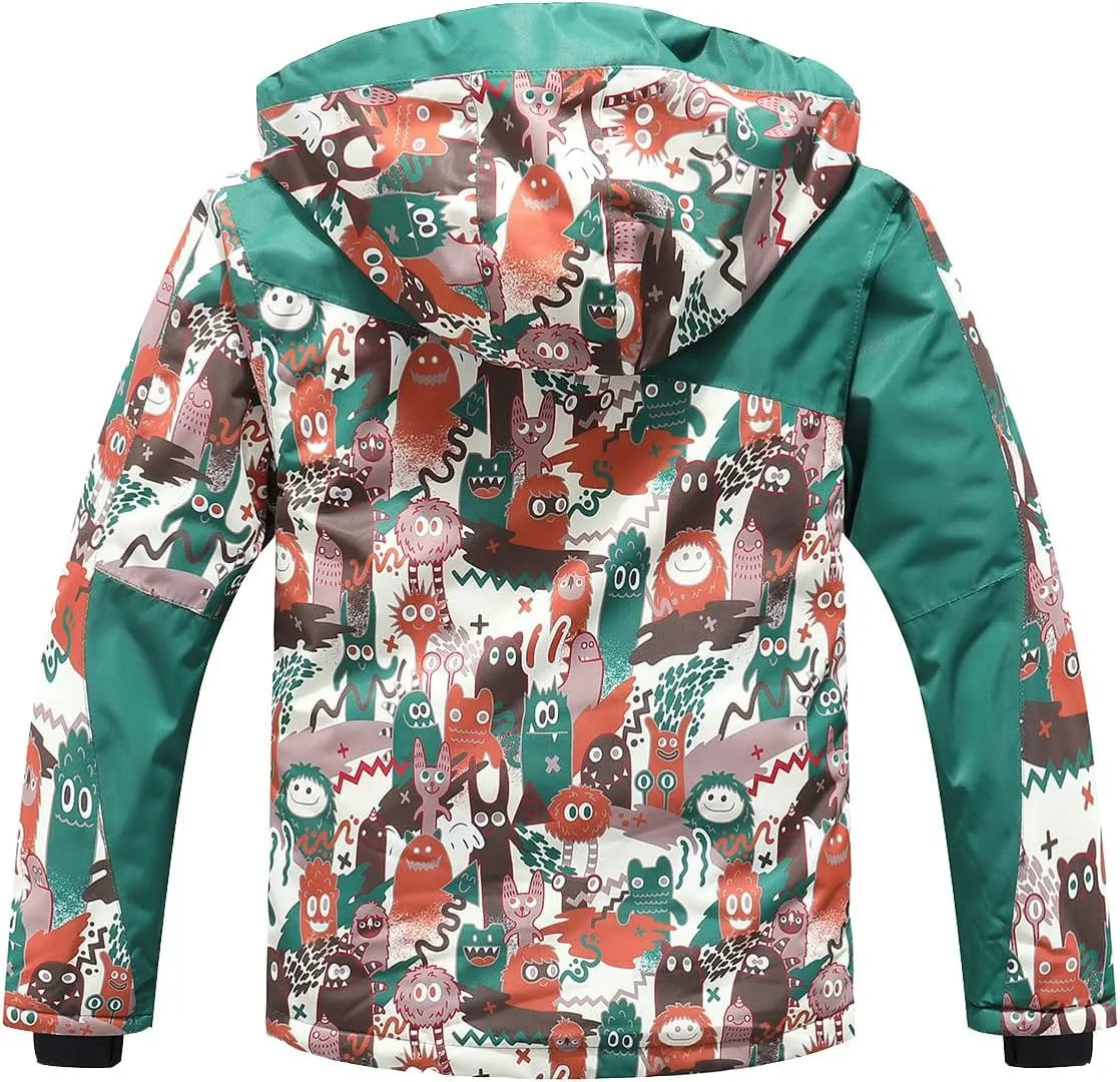 PHIBEE Big Boy's Waterproof Breathable Snowboard Ski Jacket