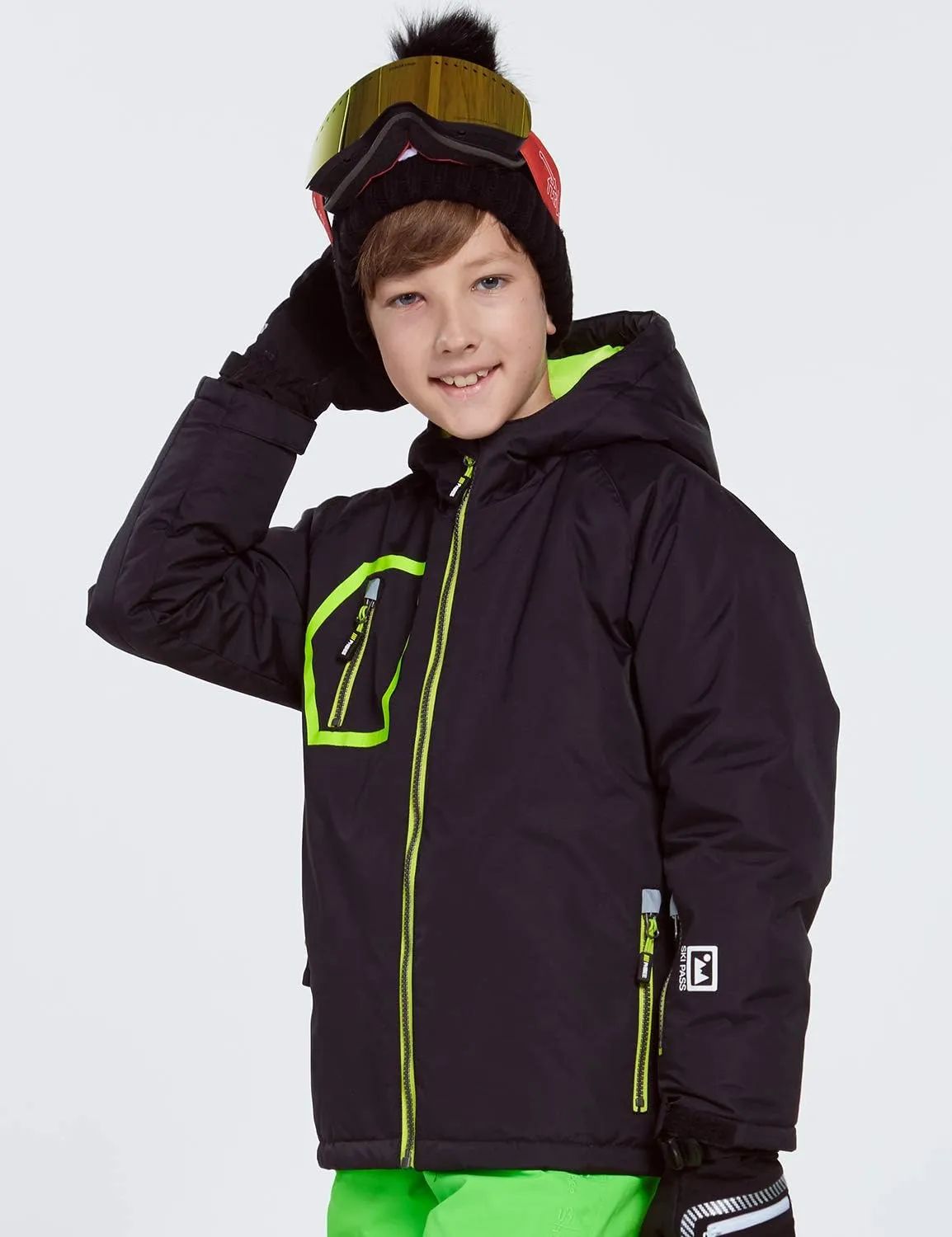 PHIBEE Big Boy's Waterproof Breathable Snowboard Ski Jacket
