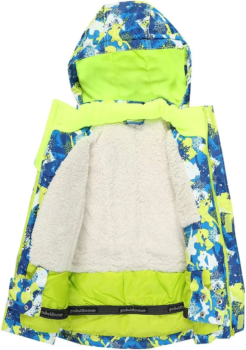 PHIBEE Big Boy's Waterproof Breathable Snowboard Ski Jacket