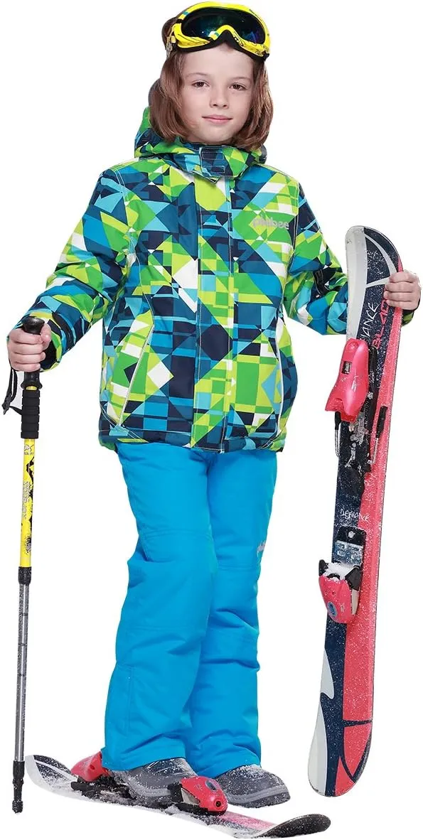 PHIBEE Big Boy's Waterproof Breathable Snowboard Ski Jacket