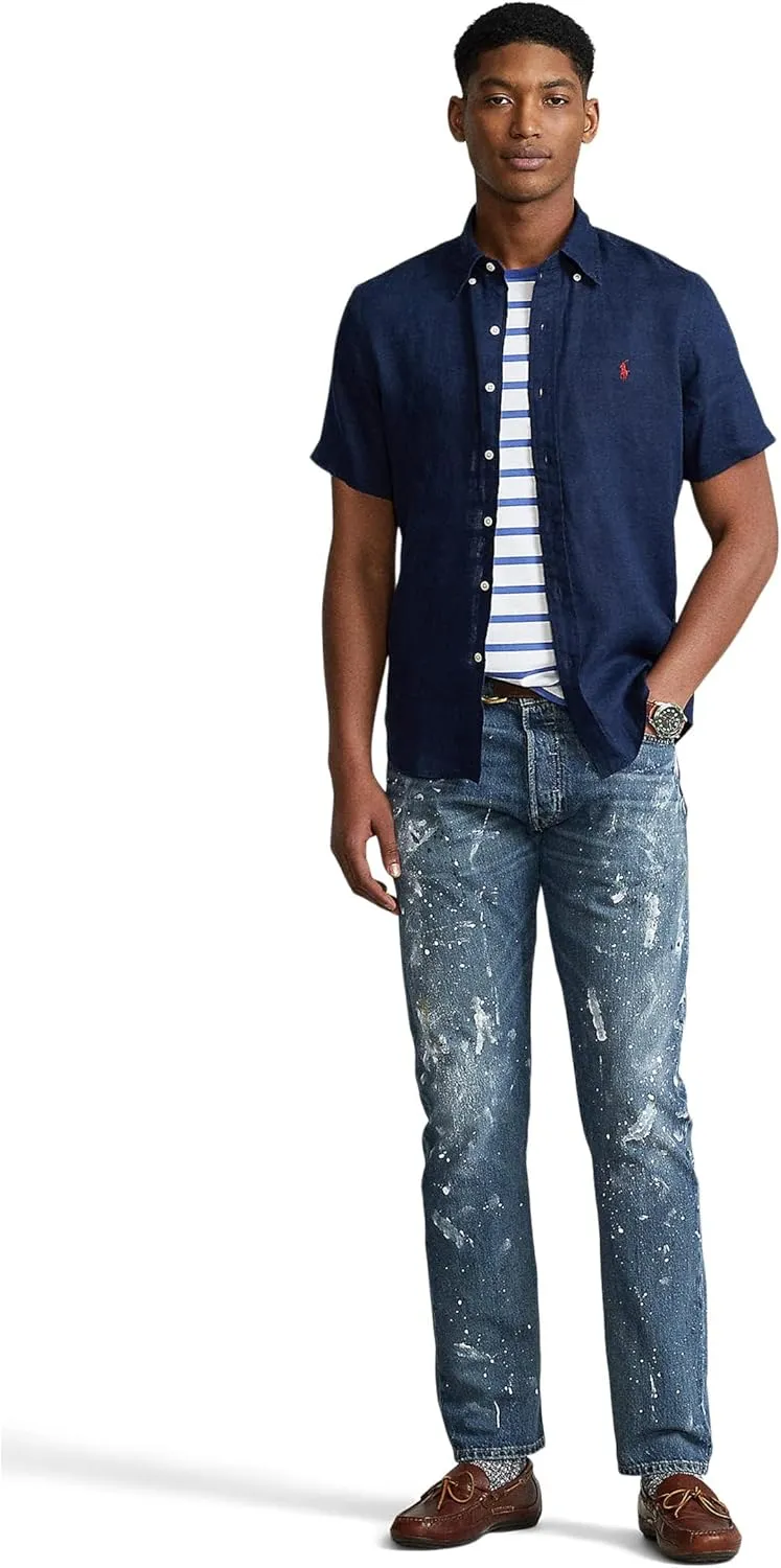 POLO RALPH LAUREN Men's Short Sleeve Linen Shirt