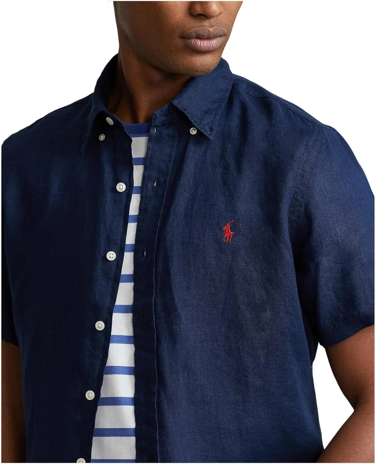 POLO RALPH LAUREN Men's Short Sleeve Linen Shirt