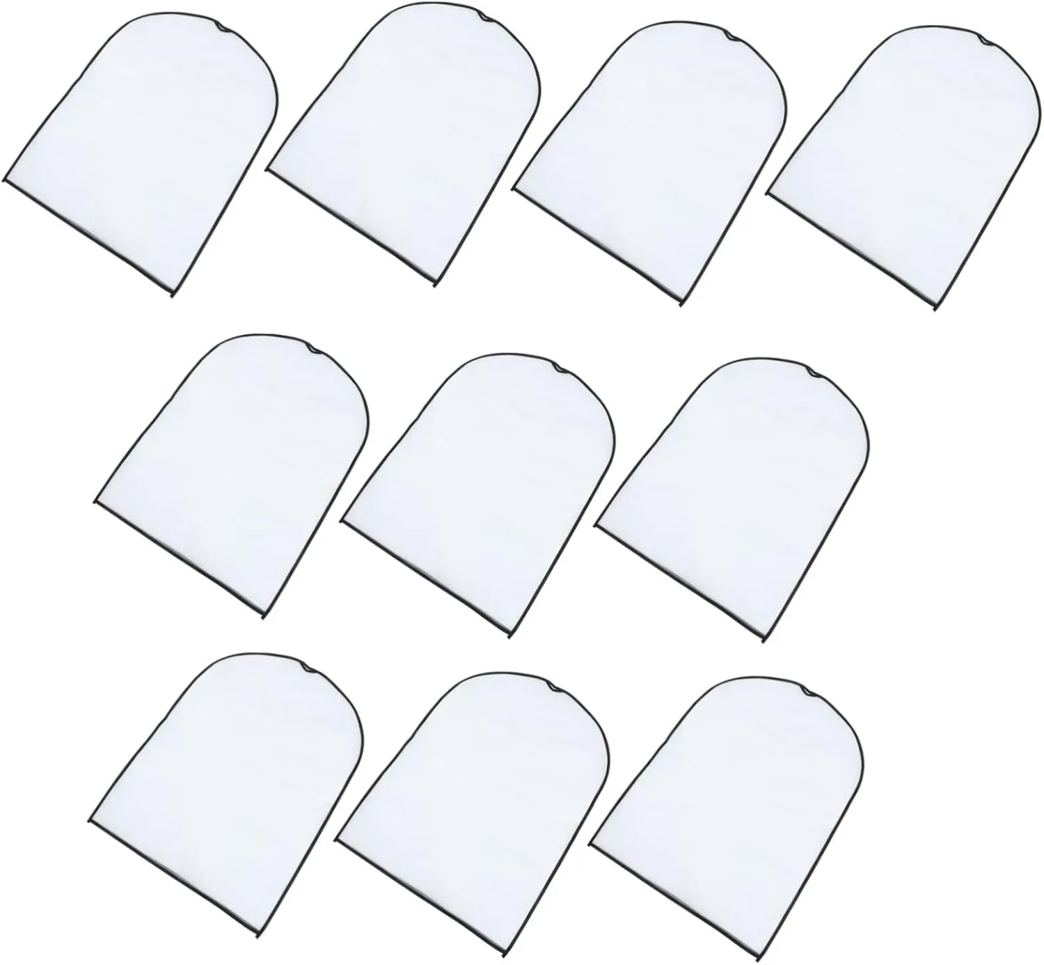 PRETYZOOM Garment Bags 10pcs Breathable Suit Bags Dustproof Wardrobe Covers Overcoat Storage