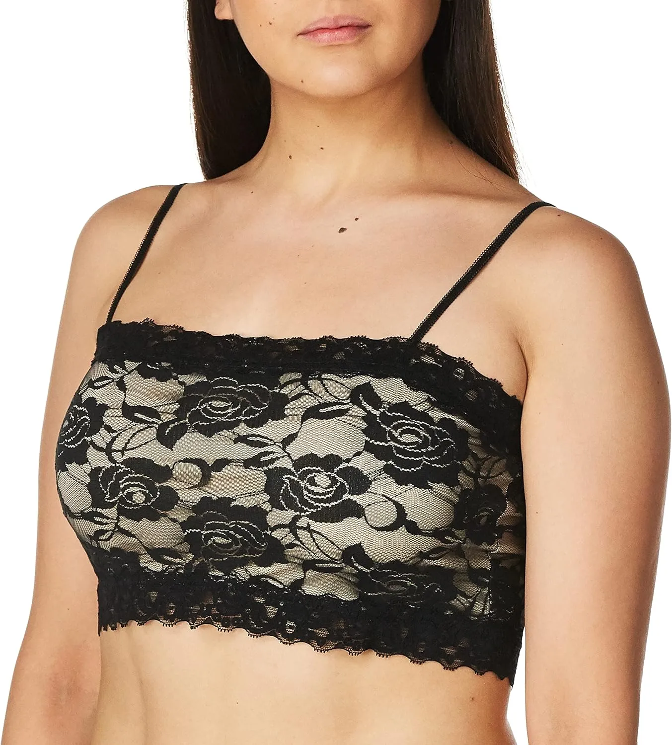 PURE STYLE Girlfriends Women's Camiflage Breathable Stretch Lace Half Cami