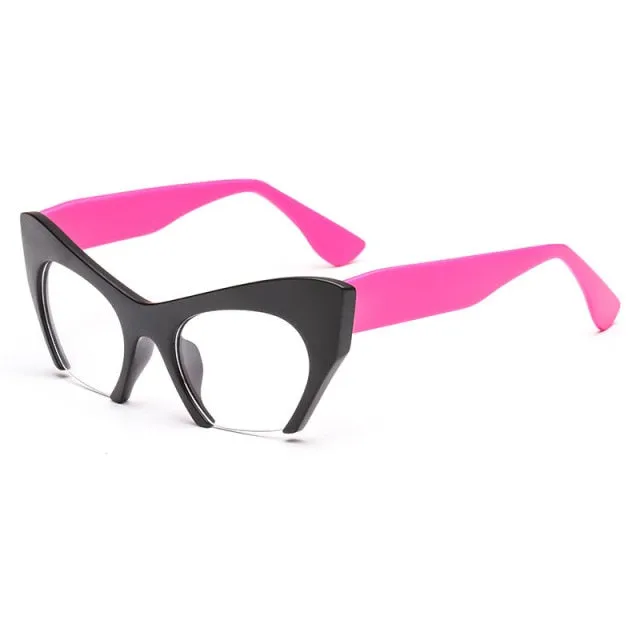 Retro Half Frame Cat Eyes Women's Glasses